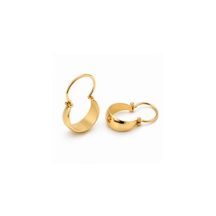 Aros Argolla Bote Largo 2cm No2 Oro 18k Nacional 1.70gr Dorado