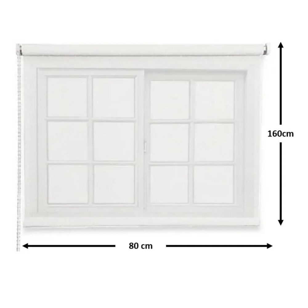 Cortina Roller Rustica Deluxe 80x160 Cm Blanco image number 3.0