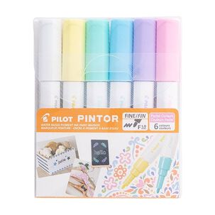 Set 6 Marcadores Pintor Pastel Con Punta Fina