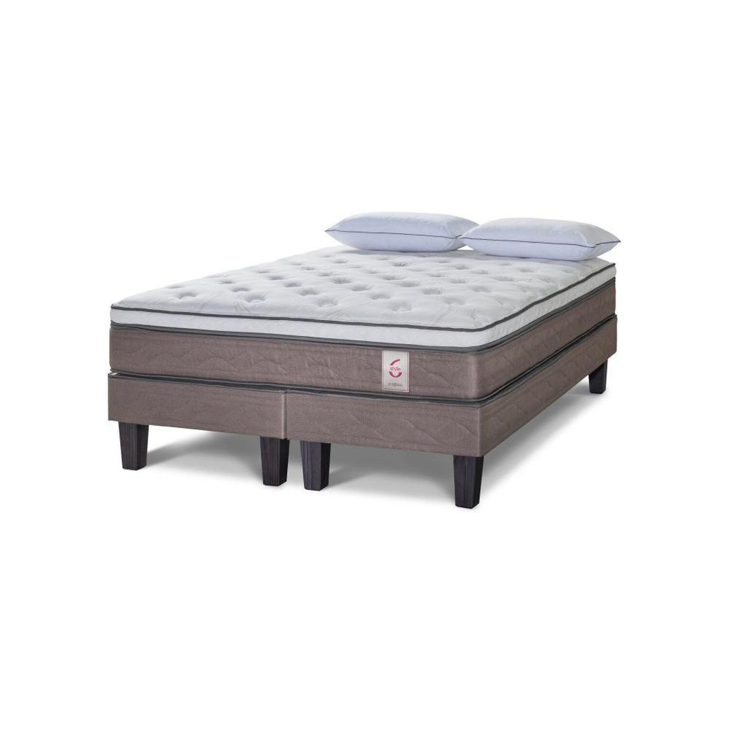 Cama Europea Rosen New Style 6 / 2 Plazas / Base Dividida + Almohadas image number 0.0