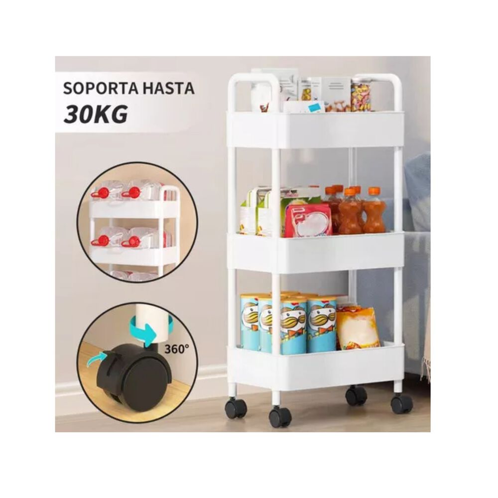 Carro Carrito Organizador Multiuso 3 Niveles Almacenamiento image number 2.0