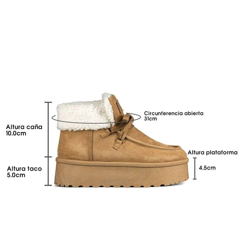 Botin Casual Mujer Gamuza Felpa Antideslizante Weide Lt202 image number 6.0