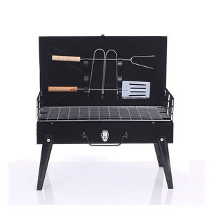 Mini Parrilla Plegable Portátil Tipo Maleta Para Asados A Carbón