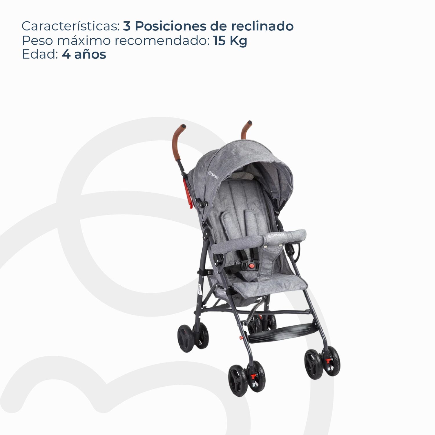 Coche Paragua 5126 Gris image number 6.0
