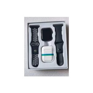 Reloj Inteligente + Aud&iacute;fonos + 2 Correas Blanco Rosa Negro