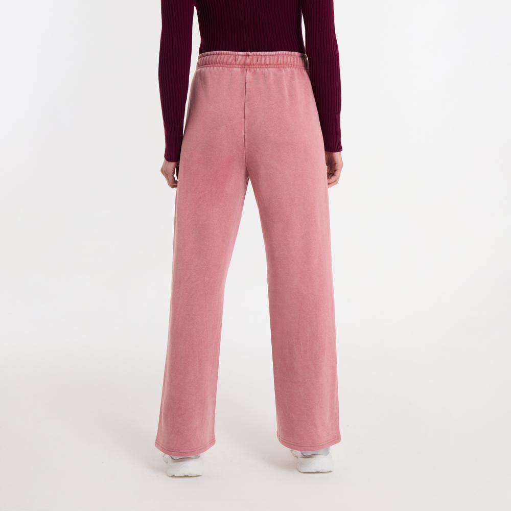 Pantalón De Buzo Lavado Tiro Medio Regular Mujer Rolly Go image number 3.0