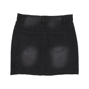 Falda Denim Con Hebilla Tiro Medio Regular Mujer Kimera