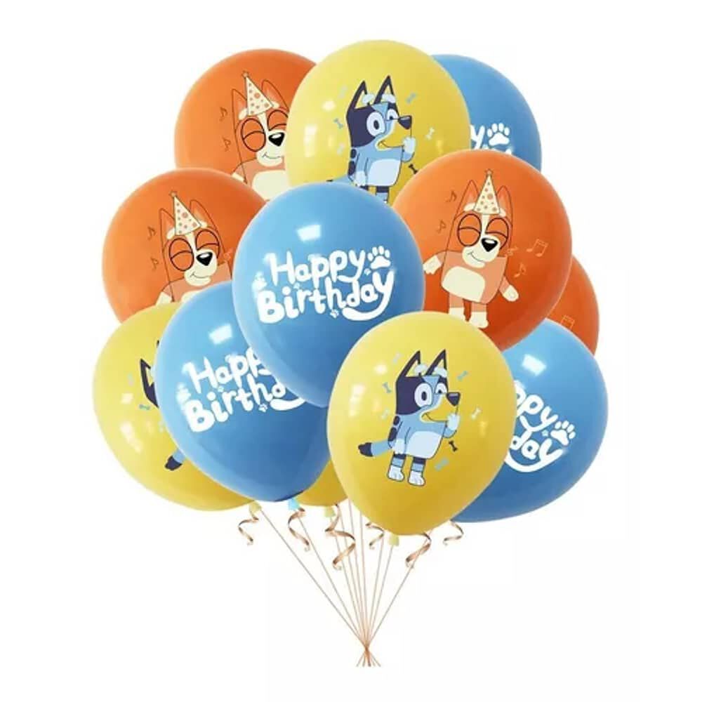 Pack Cumplea&ntilde;os Bluey Globos Toppers Cinta, Cotillon Y Mas image number 3.0