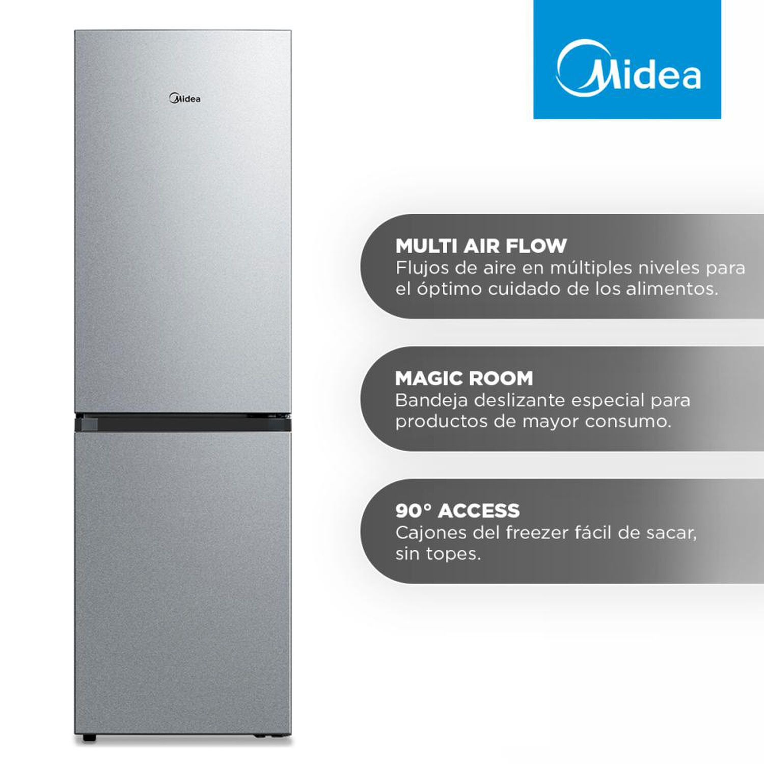 Refrigerador Bottom Freezer Midea MDRB379FGF50 / No Frost / 273 Litros / E image number 7.0