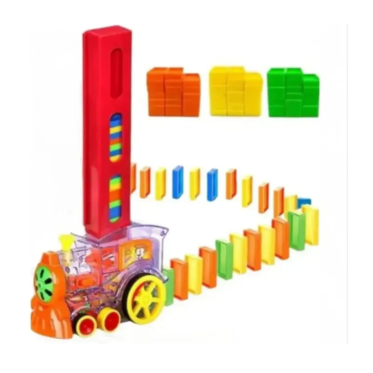 Tren Domino Infantil Juego Didactico Luces Y Sonido Ni&ntilde;os image number 0.0