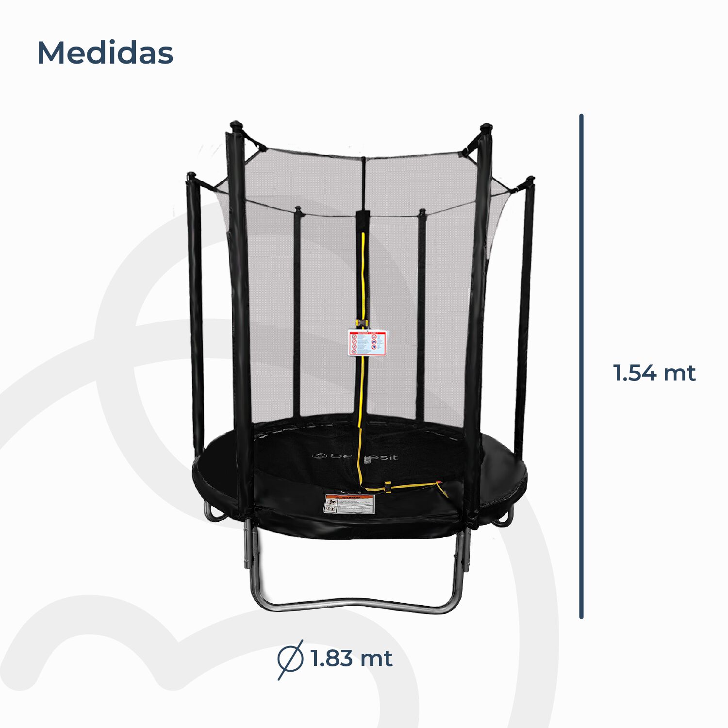 Cama El&aacute;stica Trampol&iacute;n 1,8 Mt + Malla Seguridad image number 5.0