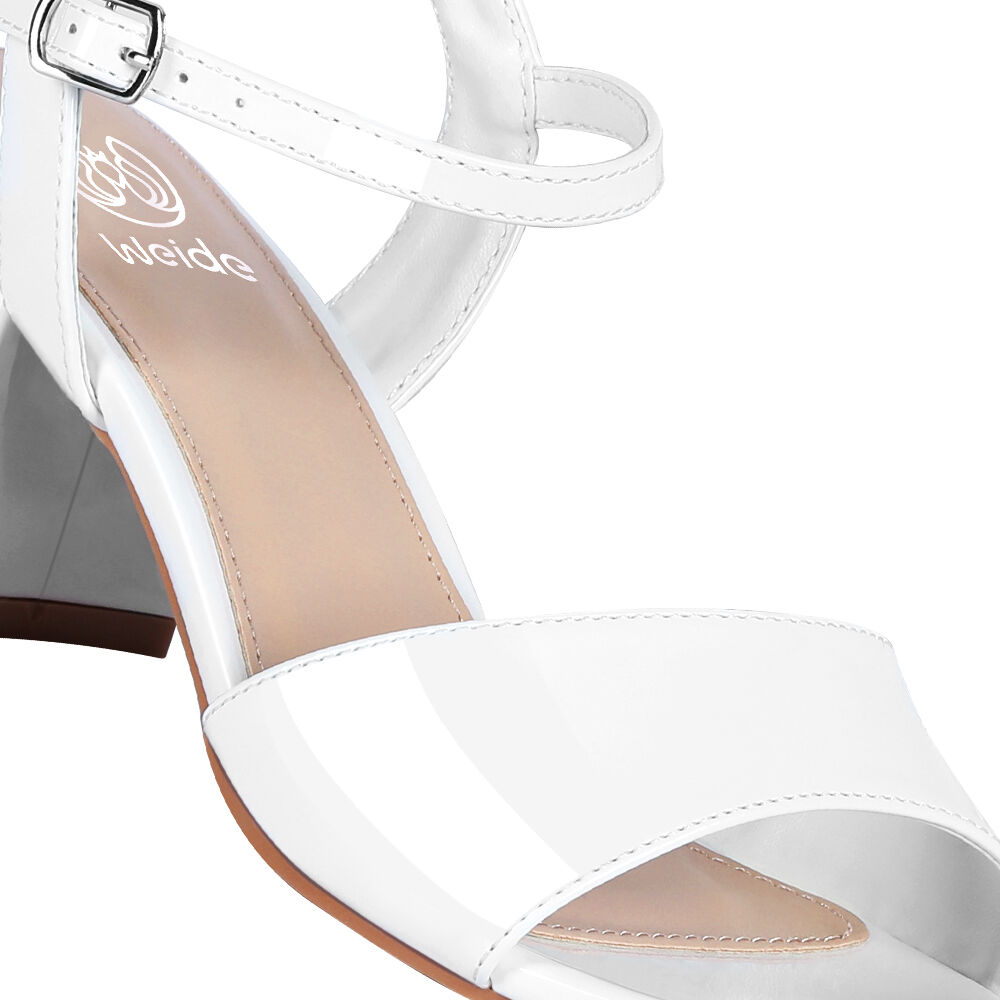 Sandalia Casual Taco Blanca Mujer Weide Gh64 image number 5.0