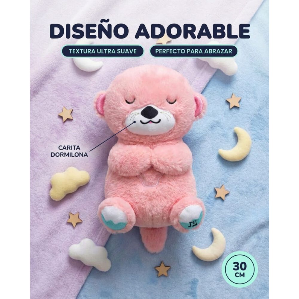 Peluche Nutria Respiraci&oacute;n Relajante Musical Con Luces Bebe image number 3.0