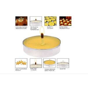 Set 50 Velas Decorativas Amarillas