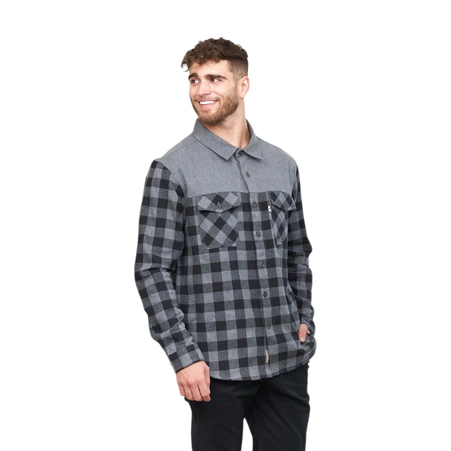 Camisa Longrider Negro Hombre Falcone image number 4.0