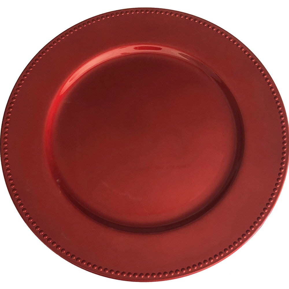 Plato De Navidad Casaideal Circular Rojo image number 0.0