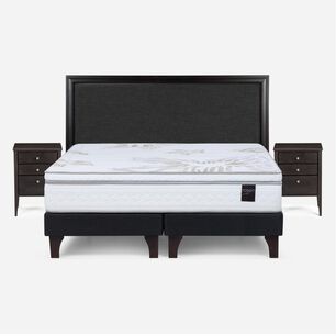 Cama Europea Rosen Nolita / King / Base Dividida + Set De Maderas Nolita Grafito