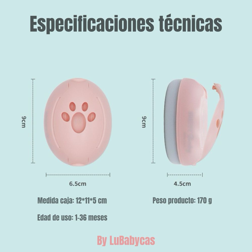 Orejeras Antiruido Auriculares Protectores Bebés Rosado image number 7.0