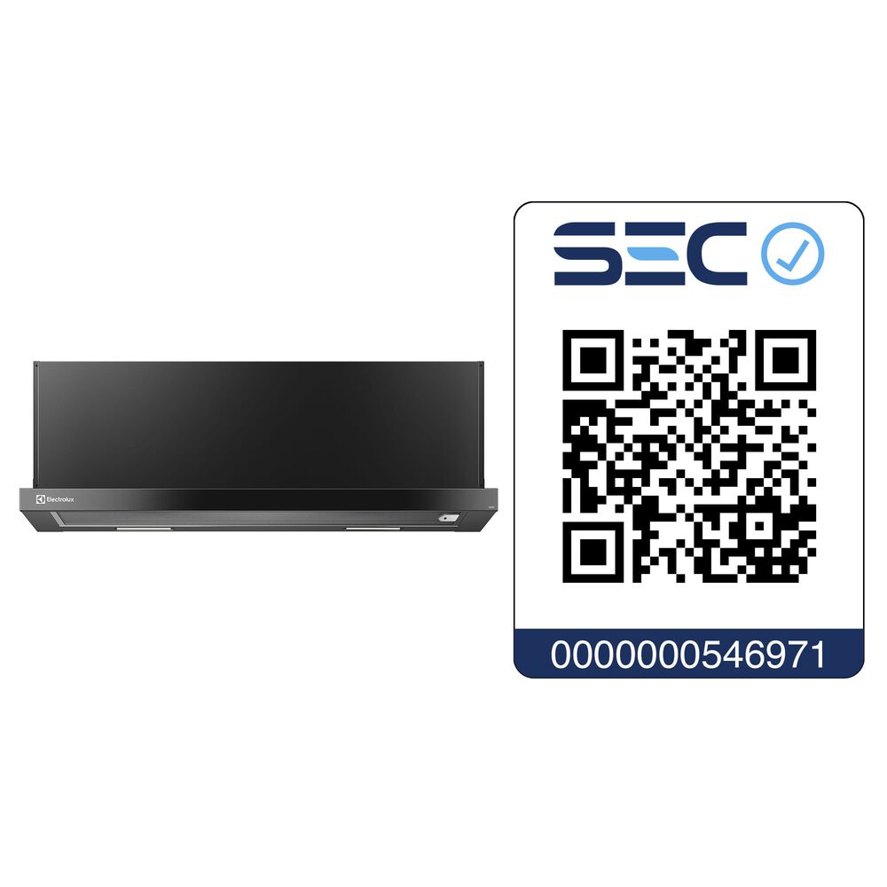 Campana Cocina extractora retr&aacute;ctil 90cm Luz Led De9ri Negra image number 9.0