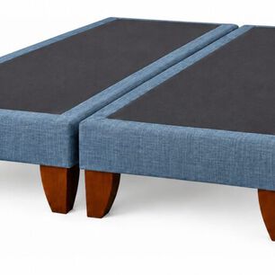 Base De Cama Europea King Dividida Az&uacute;l