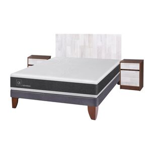 Cama Europea Cic New Ortopedic / 2 Plazas / Base Normal + Set de Maderas Legno