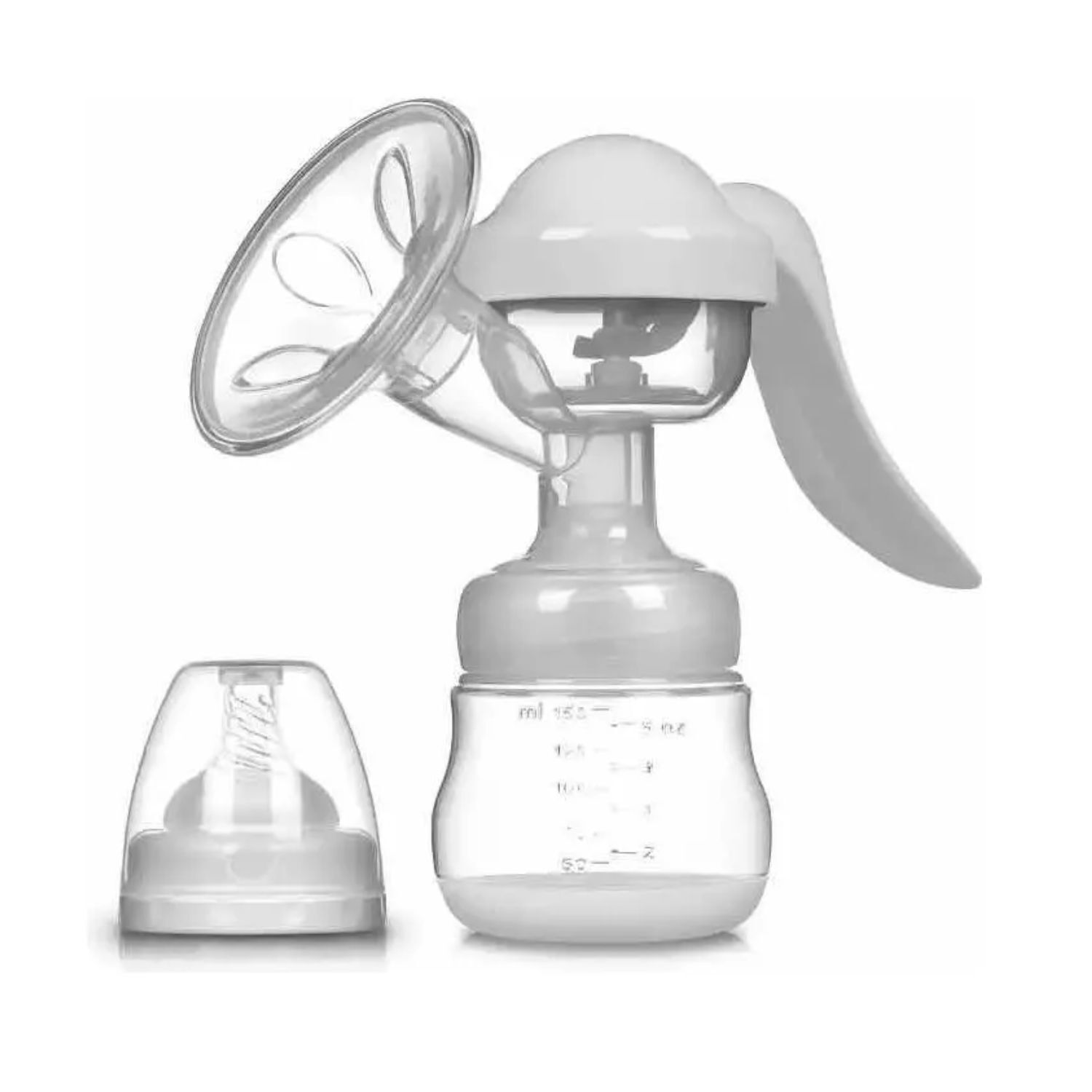 Extractor De Leche Manual Chupete Mamadera 17cm Blanco image number 0.0