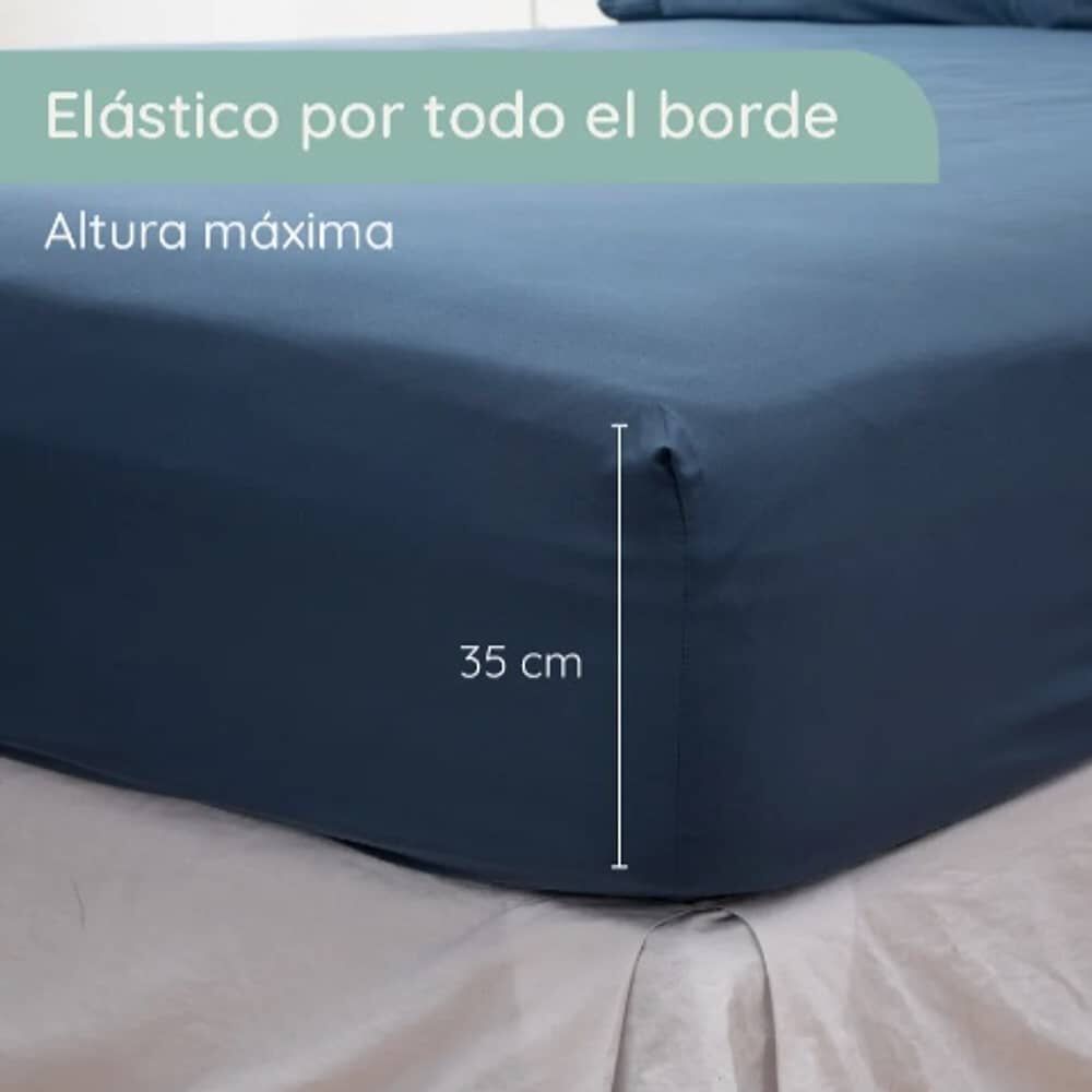 Sabana 1800 King Ultra Suave + Funda Bordada. Gris image number 4.0