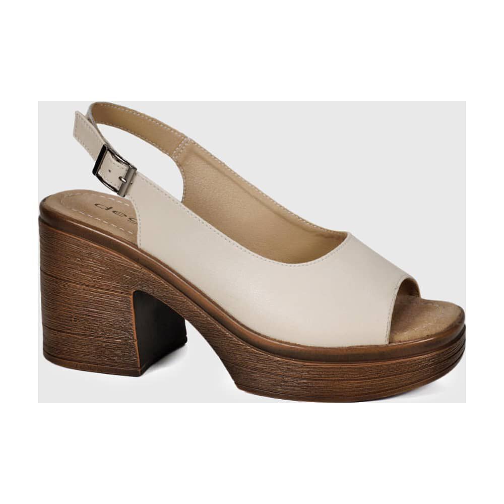 Sandalia Cuero Yanil Beige image number 1.0