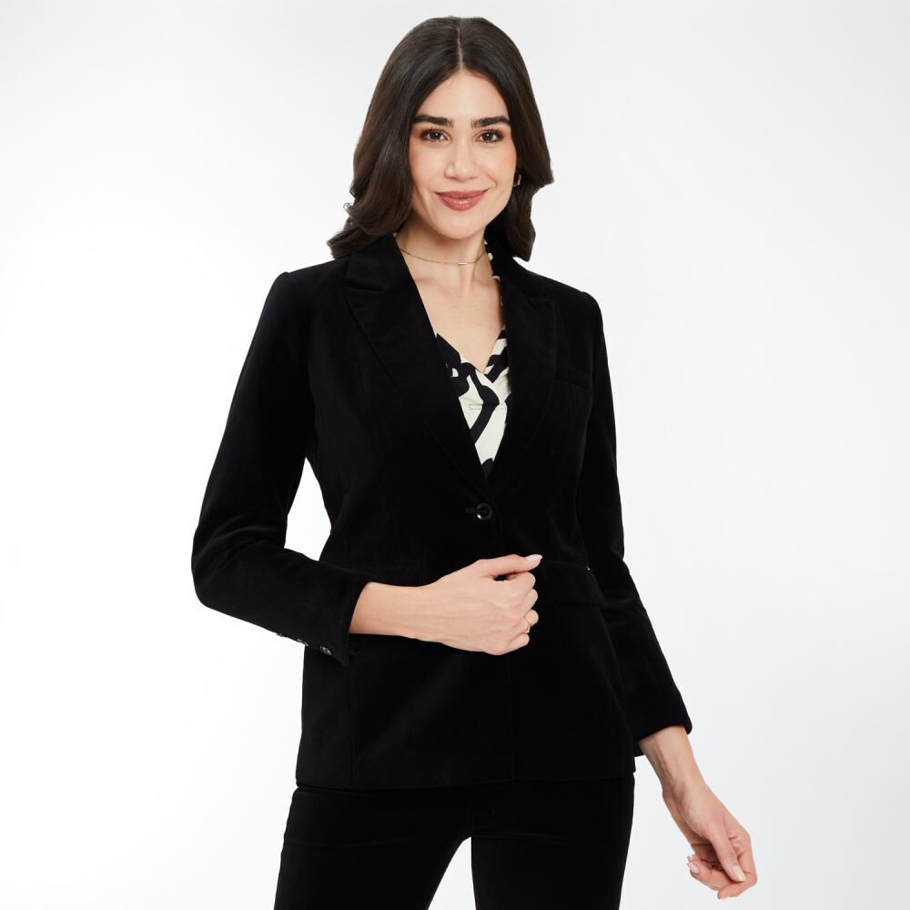 Blazer Velvet Regular Cuello Solapa Mujer Kimera image number 0.0
