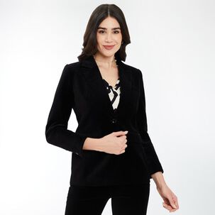 Blazer Velvet Regular Cuello Solapa Mujer Kimera