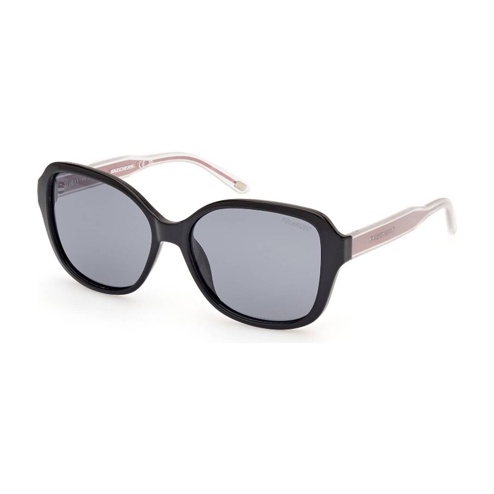 Lentes De Sol Negro Brillante Polarizados Skechers image number 1.0