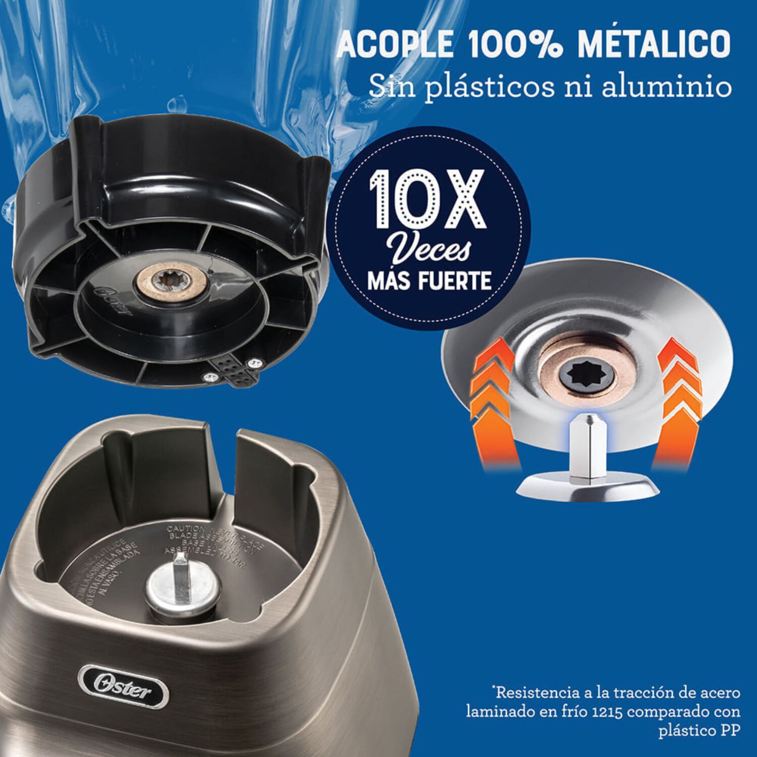 Licuadora Oster Programas Autom&aacute;ticos Tecnolog&iacute;a Reversible,t&aacute;ctil Y Vaso Blend-n-go Blstpyg1312xbg image number 8.0