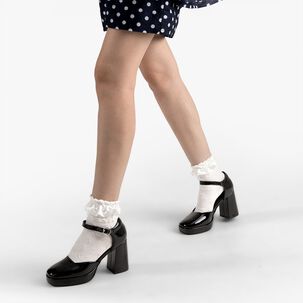 Zapato Mary Jane Tacones Elegante Charol Mujer Weide Yl85