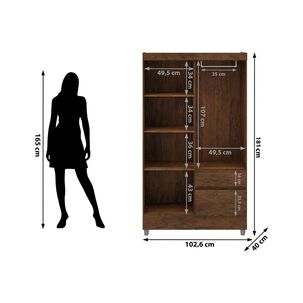 Cl&oacute;set Vekkahome Ideal / 4 Puertas / 2 Cajones