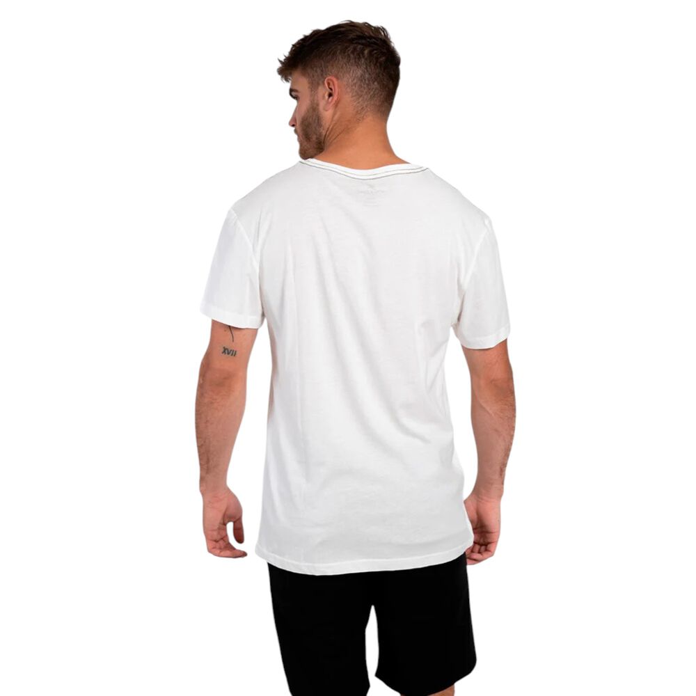 Polera Orgánica Con Bolsillo Blanco Hombre Falcone image number 4.0