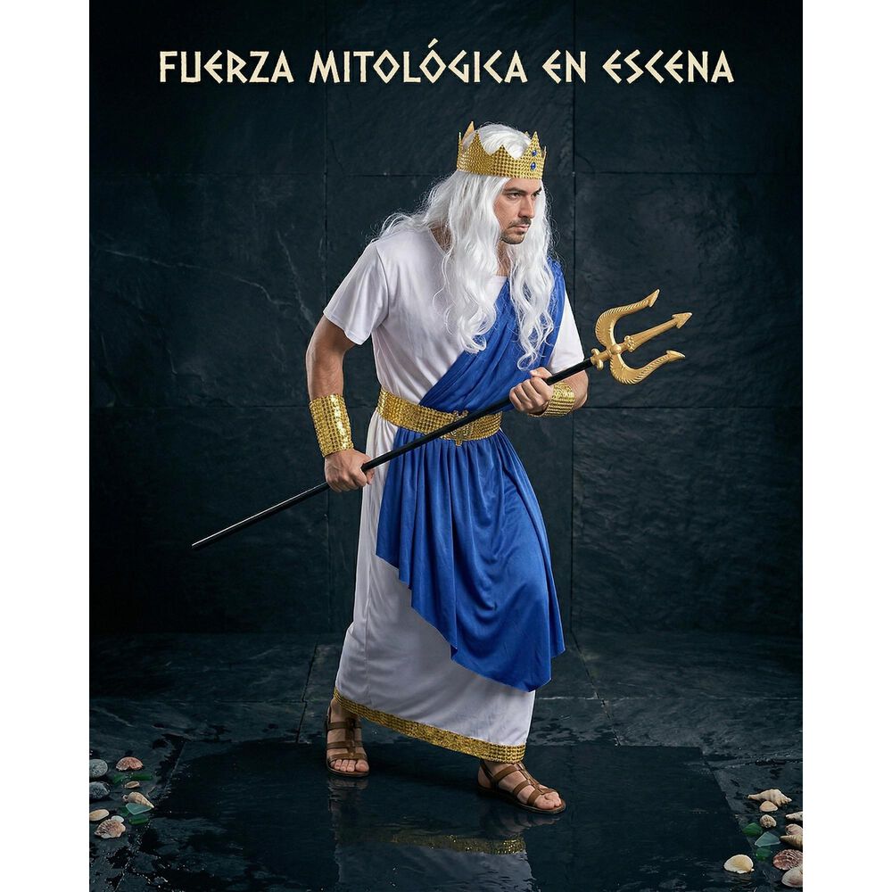 Disfraz Cosplay Poseid&oacute;n Dios Del Mar Griego image number 3.0