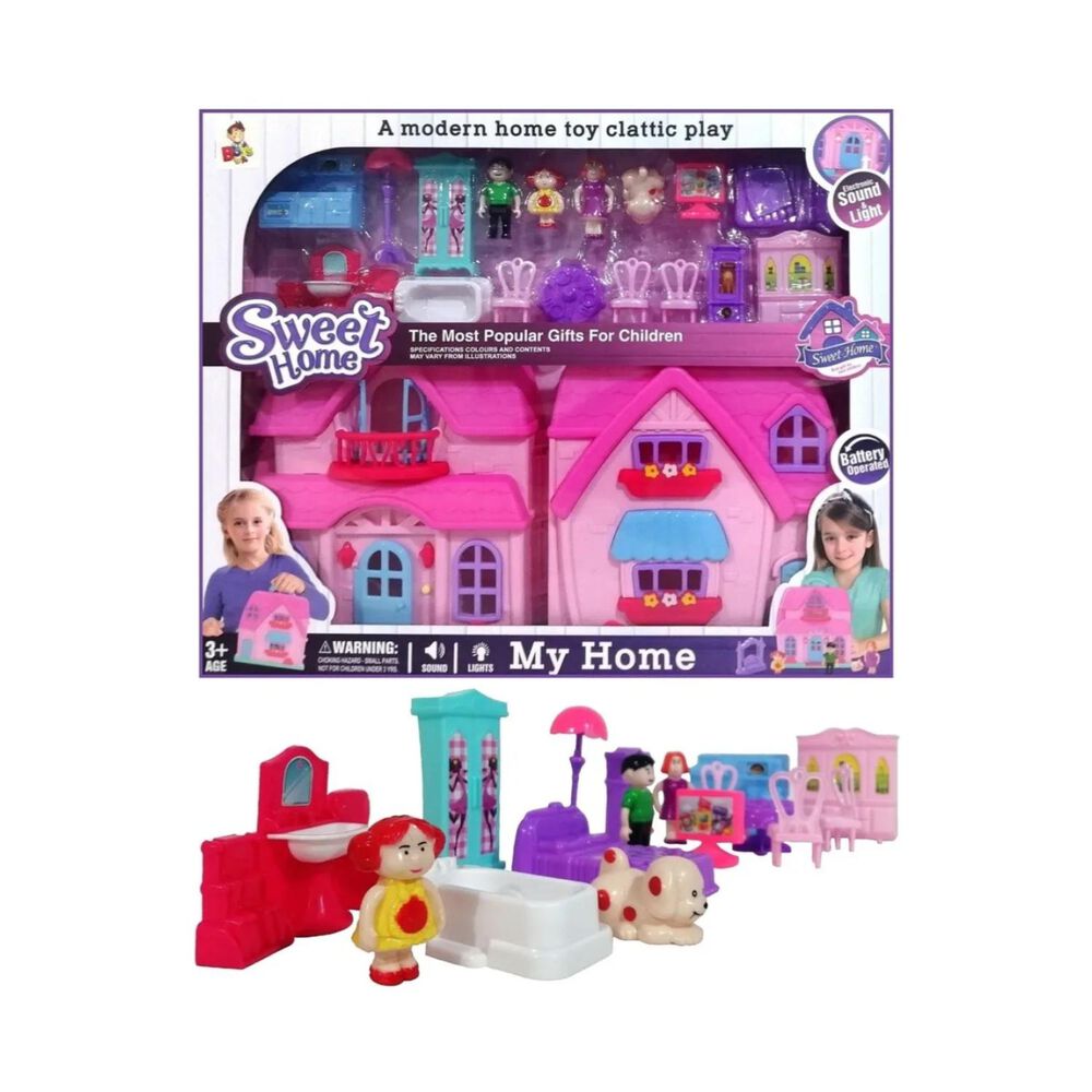 Juguete Casa De Mu&ntilde;ecas Con Accesorios Luz Sonido Infantil image number 5.0