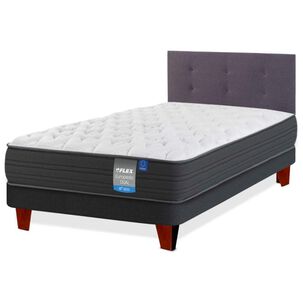 Cama Europea Flex Europedic Dual / 1.5 Plazas / Base Normal + Respaldo