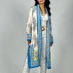 Tapado Boho Con Bordes Celeste Enigmática Boutique