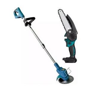 Cortadora De Pasto + Mini Moto Sierra Kit Inal&aacute;mbrico 2 En 1
