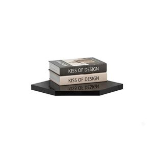 Repisa De Esquina Flotante Minimalista Negra Organizador 30cm