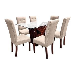 Juego De Comedor Living Factory Gaviota / 6 Sitiales