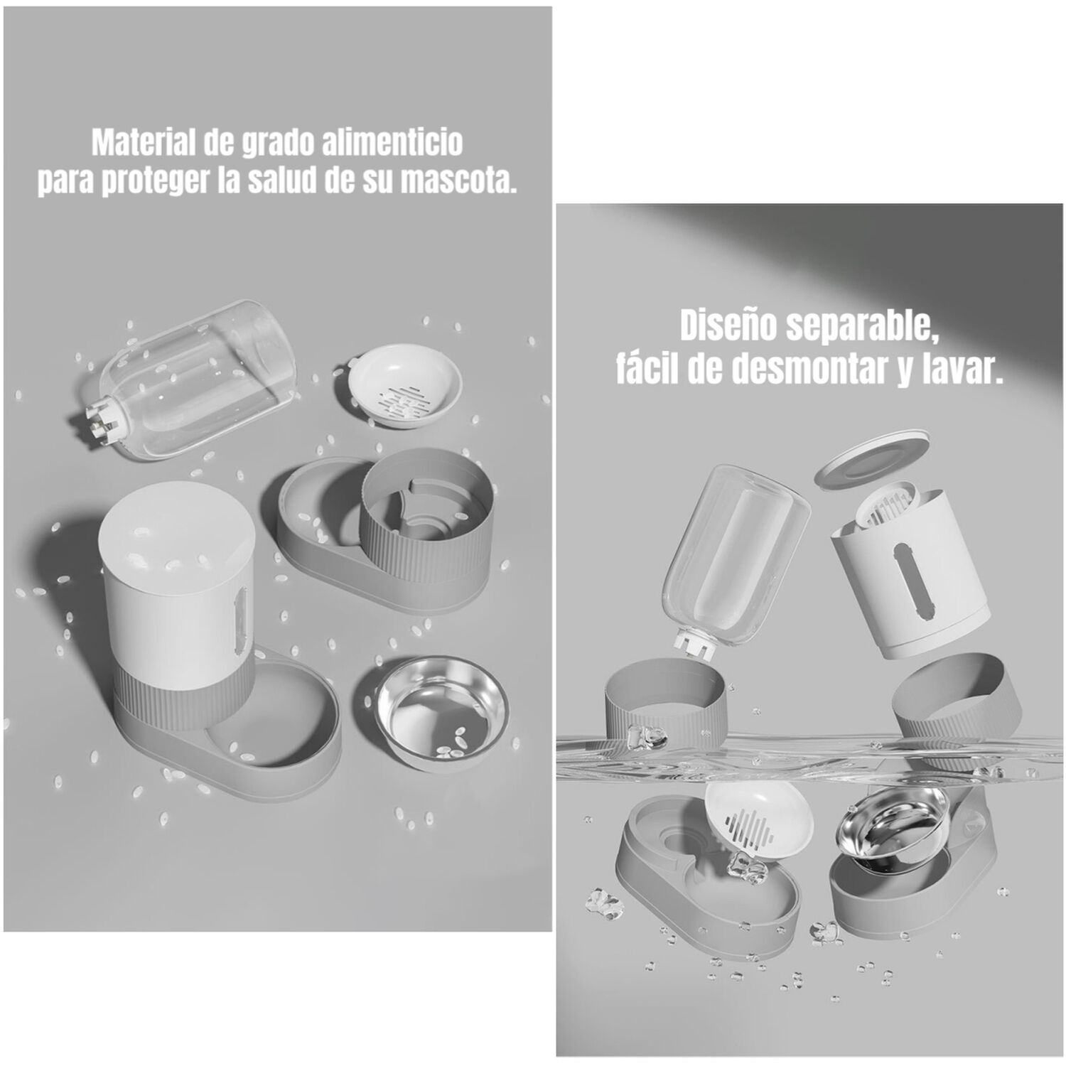 Dispensador 360 Autom&aacute;tico Agua Y Alimento 2 En 1 Lubabycas image number 14.0