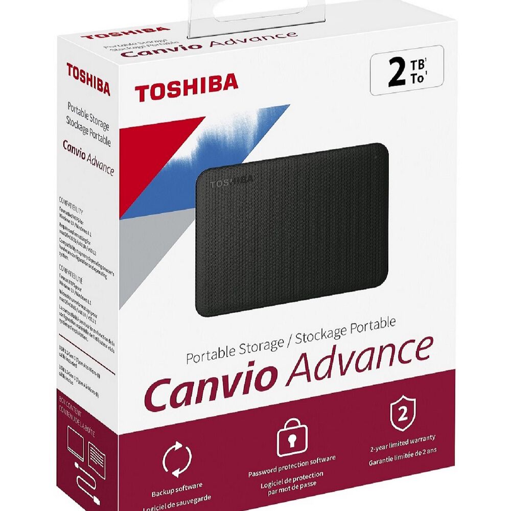 Disco Duro Externo Toshiba 2tb Canvio Advance Negro image number 3.0