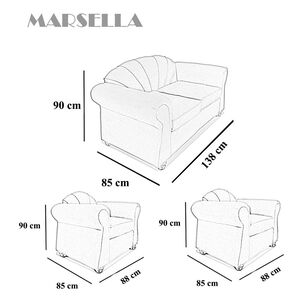 Juego De Living Elegant Marsella / 4 Cuerpos