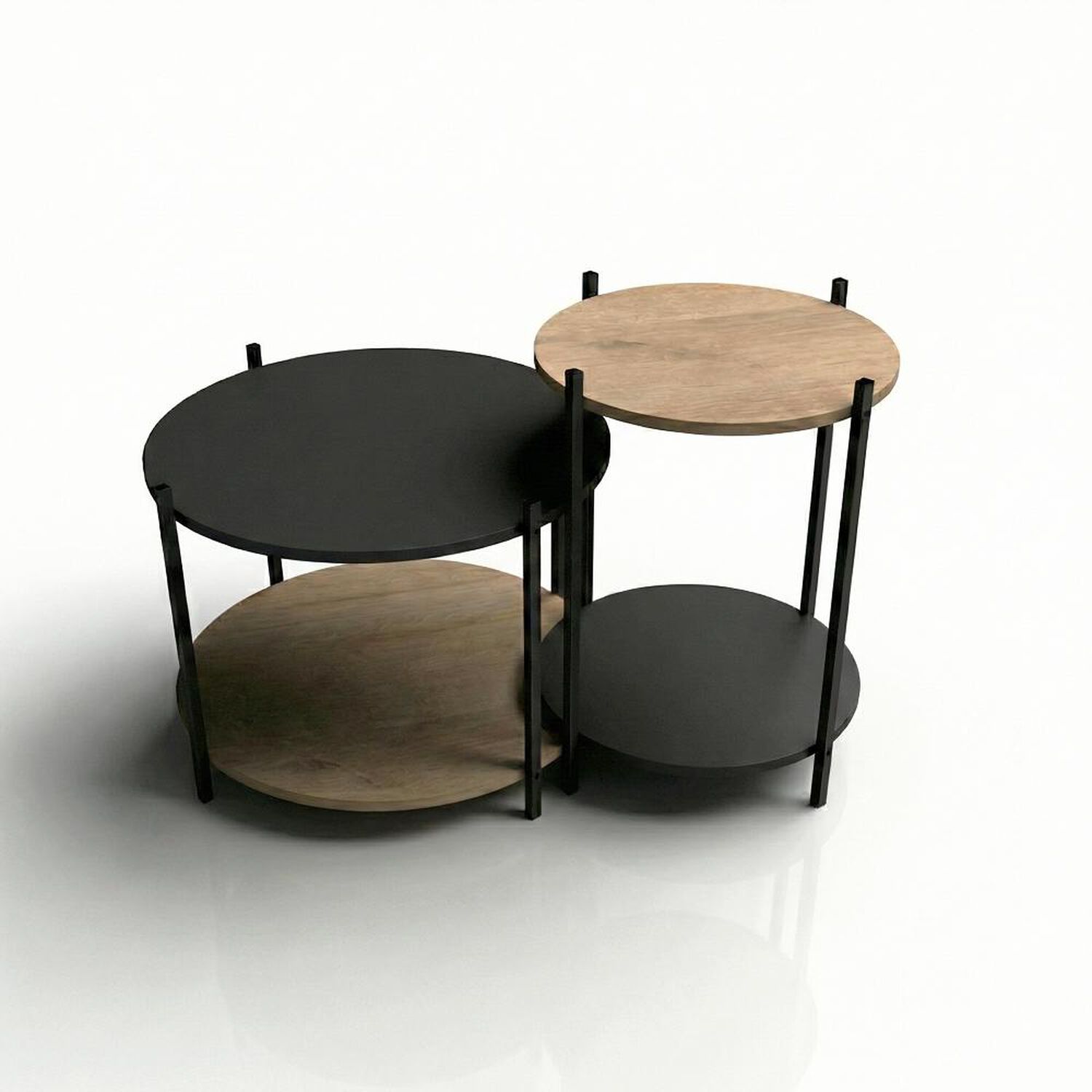 Set 2 Mesas Living Home Mobili Krav image number 3.0