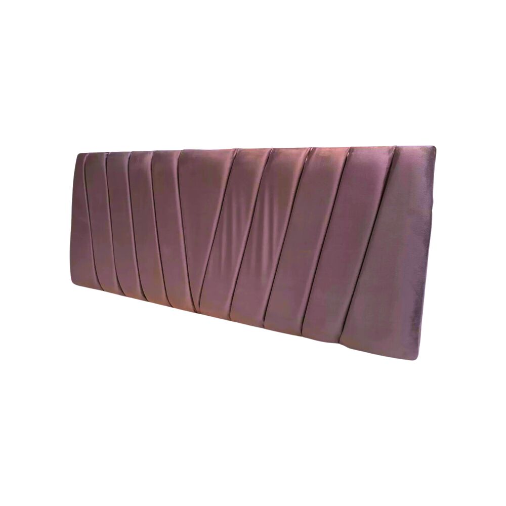 Respaldo Moderno Lineal 2 Plazas 150x60 Cm Palo Rosa Felpa image number 2.0