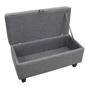 Banqueta Piecera 90 Cm Tapiz Genova (grafito)