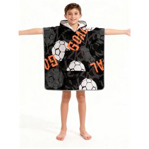 Toalla Playa Capucha Casaideal Kids Goal / 75 X 150 Cm