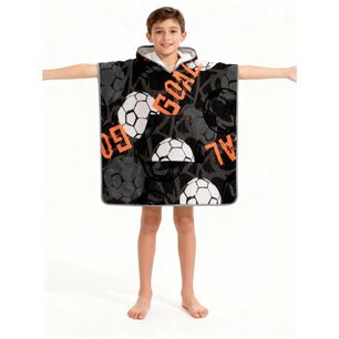 Toalla Playa Capucha Casaideal Kids Goal / 75 X 150 Cm